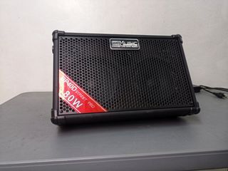 Coolmusic 80 Watts Portable Busking Amplifier for Mic and Guitar