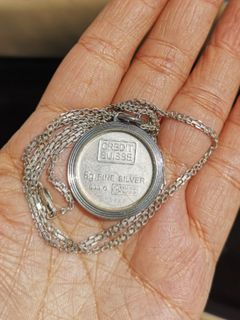 Credit suisse grams 999.0 silver pendant necklace