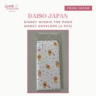 Daiso Japan Winnie the Pooh Money Envelope (4 Pcs)