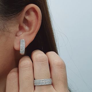 diamond ring earring Si561-2 14k 8.2g 1.6tcw