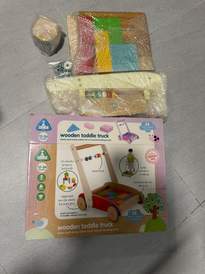 ELC Wooden Toddle Truck Hobbies Toys Toys Games on Carousell