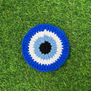Evil Eye Coaster Crochet