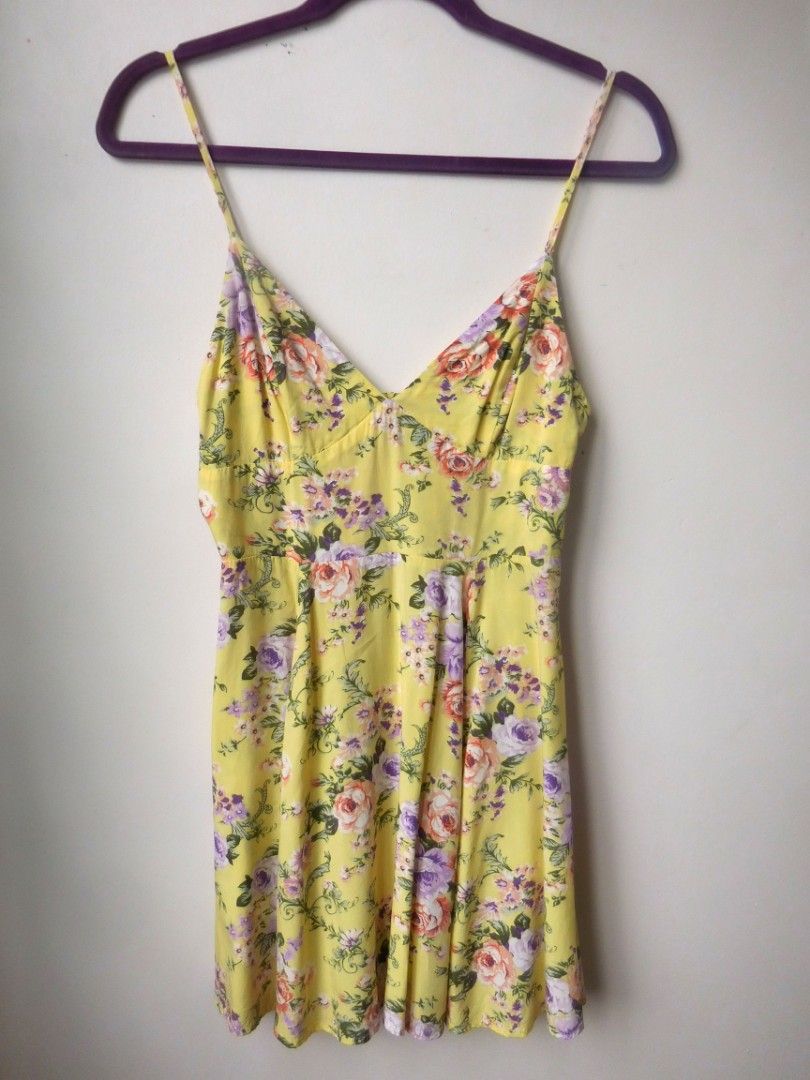 Forever 21 Yellow Floral Summer Dress