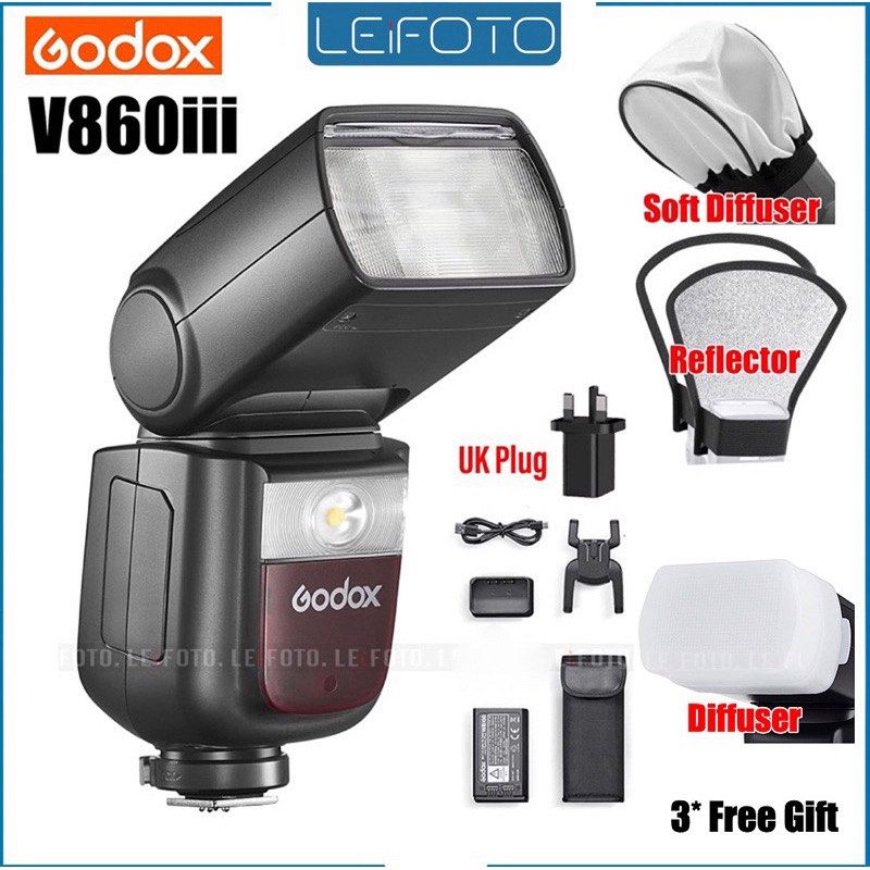 Godox V860III Speedlite Flash Light,E-TTL ll autoflash and Manual Flash, 2.4G High-Speed Sync,7.2V/2600mAh Li-ion Battery Camera Flash Speedlite Light62865820062339113