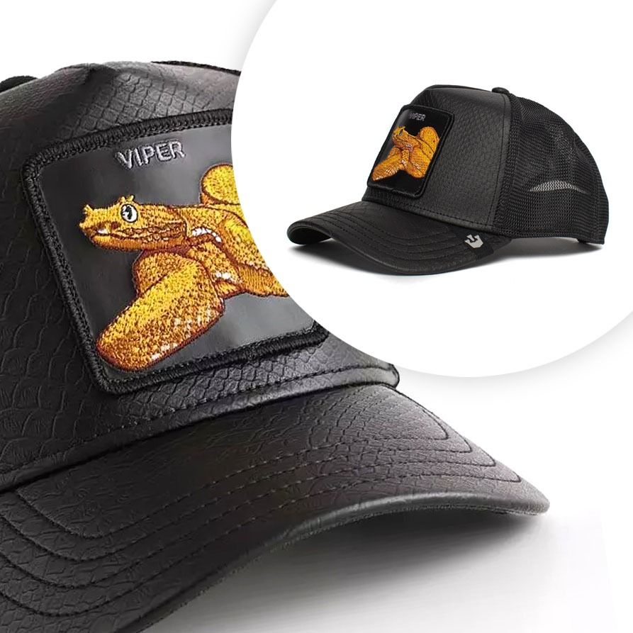 Goorin Bros Cap - Viper Snake Black Leather, Men's Fashion, Watches ...