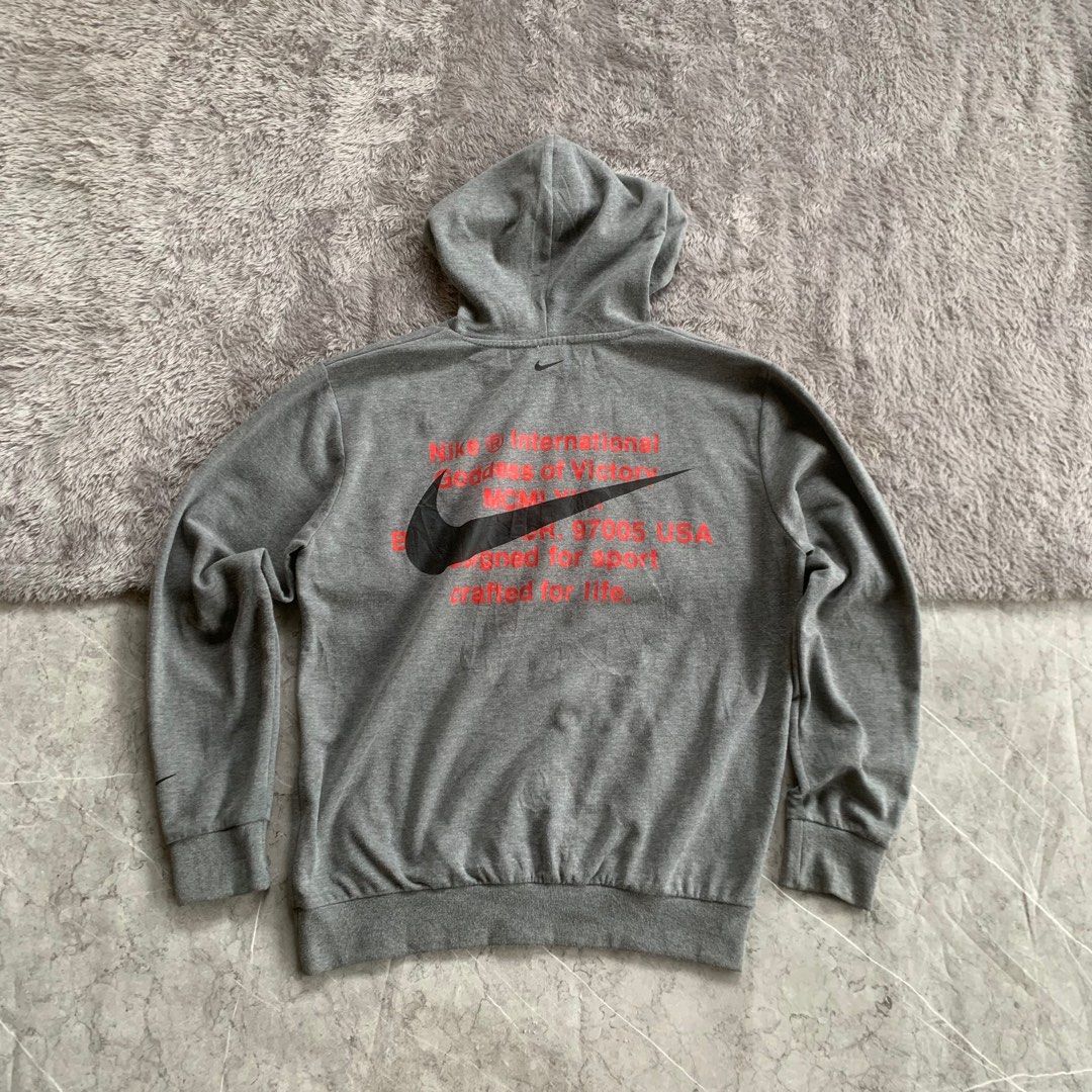 nike international hoodie grey
