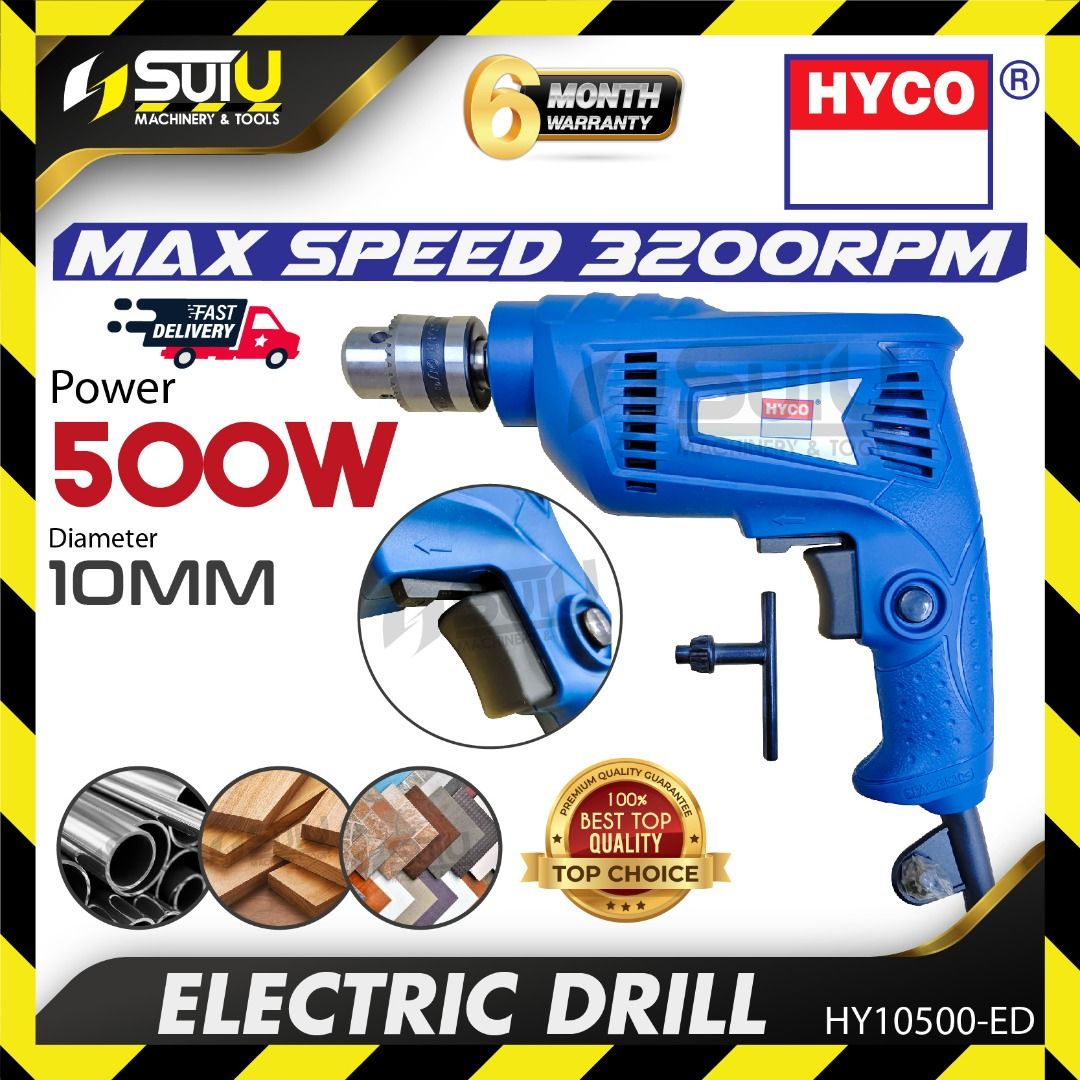 HYCO HY10500 ED 10MM Electric Drill Gerudi Elektrik 500W