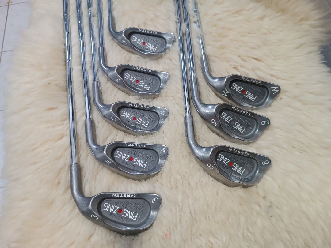 Irons set (Category: Golf) located in Caloocan City. Submitted by ace2729 (Listing ID 1298611936, Image 1). Description: PING ZING IRONS SET RED DOT 3,4,5,6,7,8,9,W STEEL SHAFT STOCK GRIP VERY GOOD CONDITION LOCATION: PUNTURIN VALENZUELA WE SHIP NATIONWIDE, SF BUYER'S EXPENSE.
