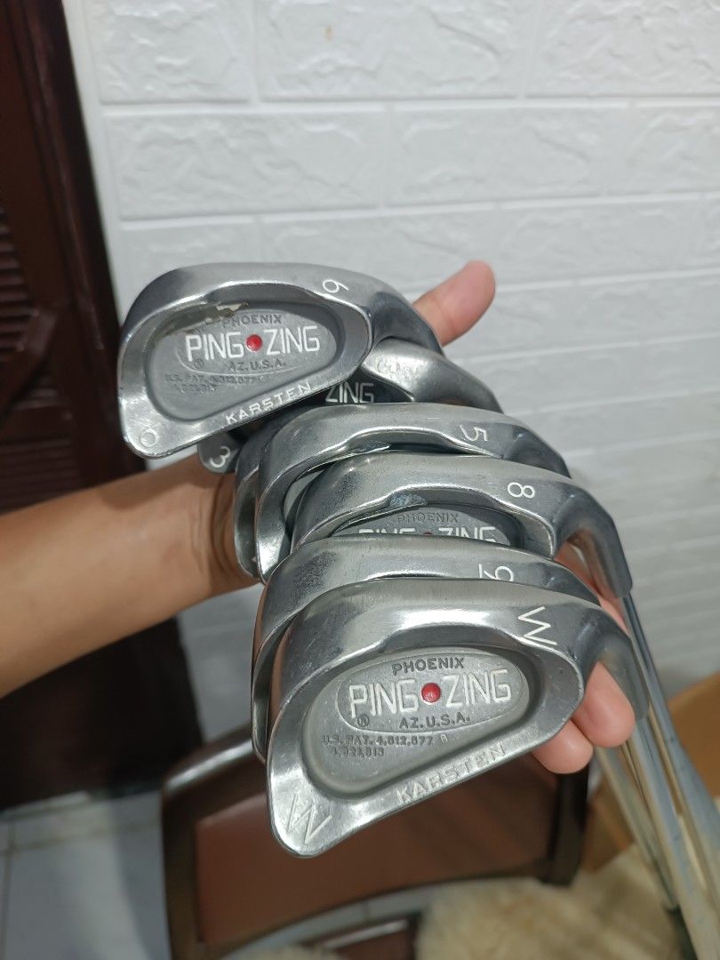 Irons set (Category: Golf) located in Caloocan City. Submitted by ace2729 (Listing ID 1298611936, Image 2). Description: PING ZING IRONS SET RED DOT 3,4,5,6,7,8,9,W STEEL SHAFT STOCK GRIP VERY GOOD CONDITION LOCATION: PUNTURIN VALENZUELA WE SHIP NATIONWIDE, SF BUYER'S EXPENSE.
