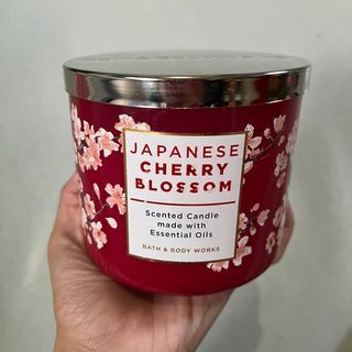 JAPANESE CHERRY BLOSSOM 3-WICK CANDLE BATH AND BODY WORKS BBW