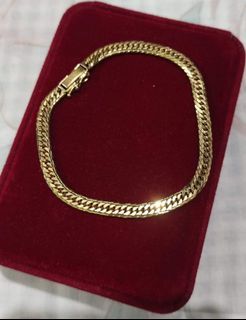 K18 Japan gold bracelet mcut