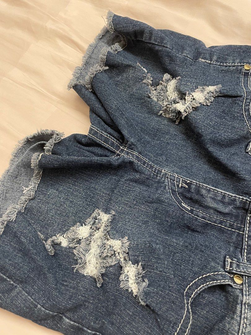 Ladies Ripped Denim Shorts Women s Fashion Bottoms Shorts on Carousell