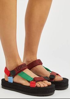 Loewe color blocking espadrille sandals (Unisex)