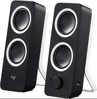 Logitech Z200 PC/TV Speakers, Stereo Sound, 10 Watts Peak Power, 2 x 3.5mm AUX Bass Extension
