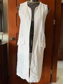 Long White linen cover up