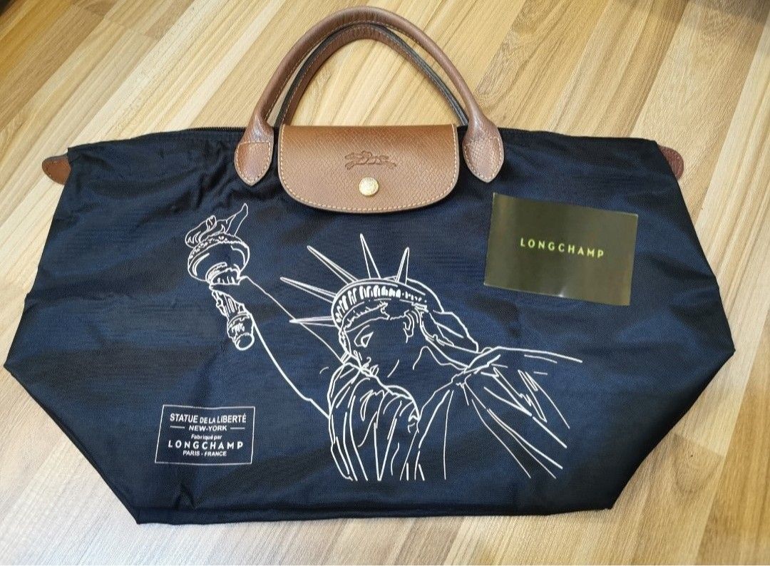 M size Longchamp 紐約特別版Special Edition 自由女神像, 名牌, 手袋