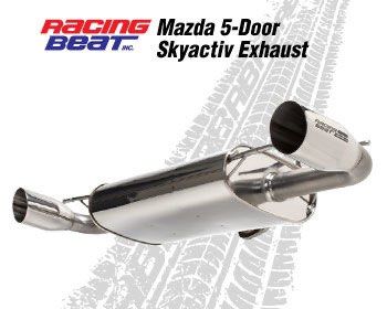 Mazda 3 skyactiv 2 litre Racing Beat Axle back Exhaust for 2014 to 2018
