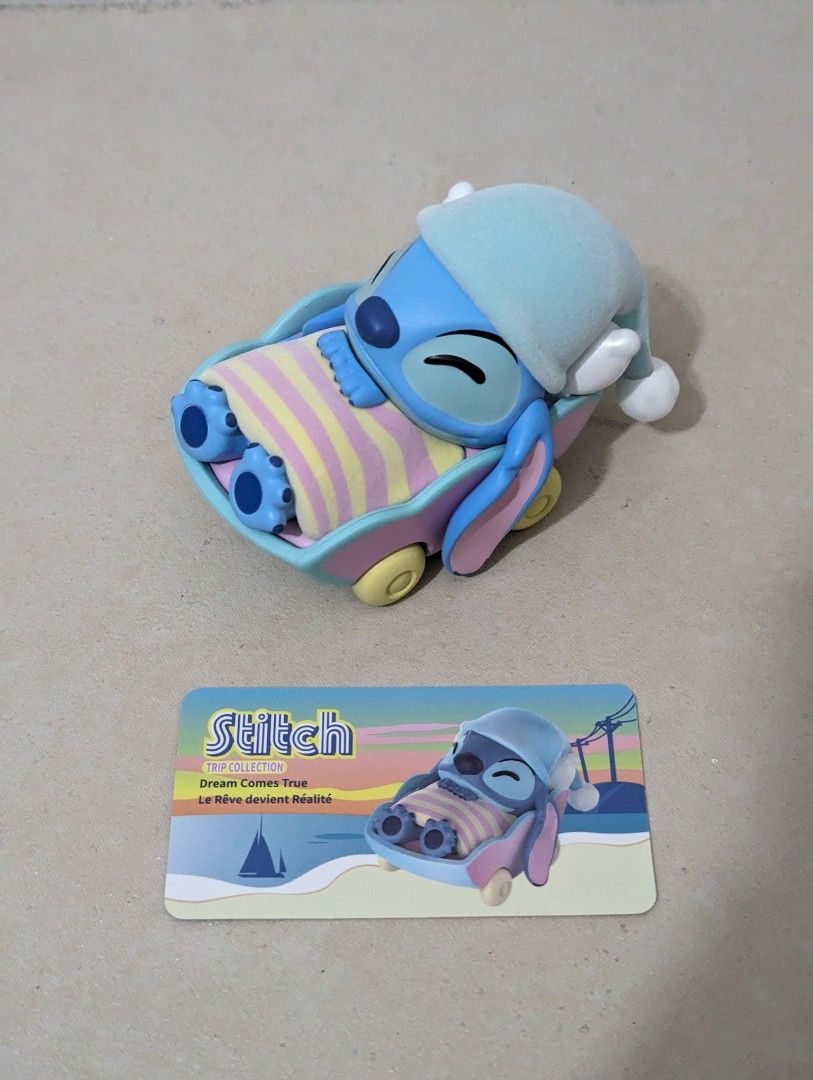[MIB] Miniso Stitch Trip Collection - Sleeping Stitch (Category: Designer & Blind Box Toys) located in Mandaluyong City. Submitted by pbu000 (Listing ID 1298598654, Image 3). Description: Condition: MIB - Box is open. - Figure is unsealed but it went straight to the box after opening. - The box is pristine, no dents and no scratches. RFS: Other figures from the set are more preferred..