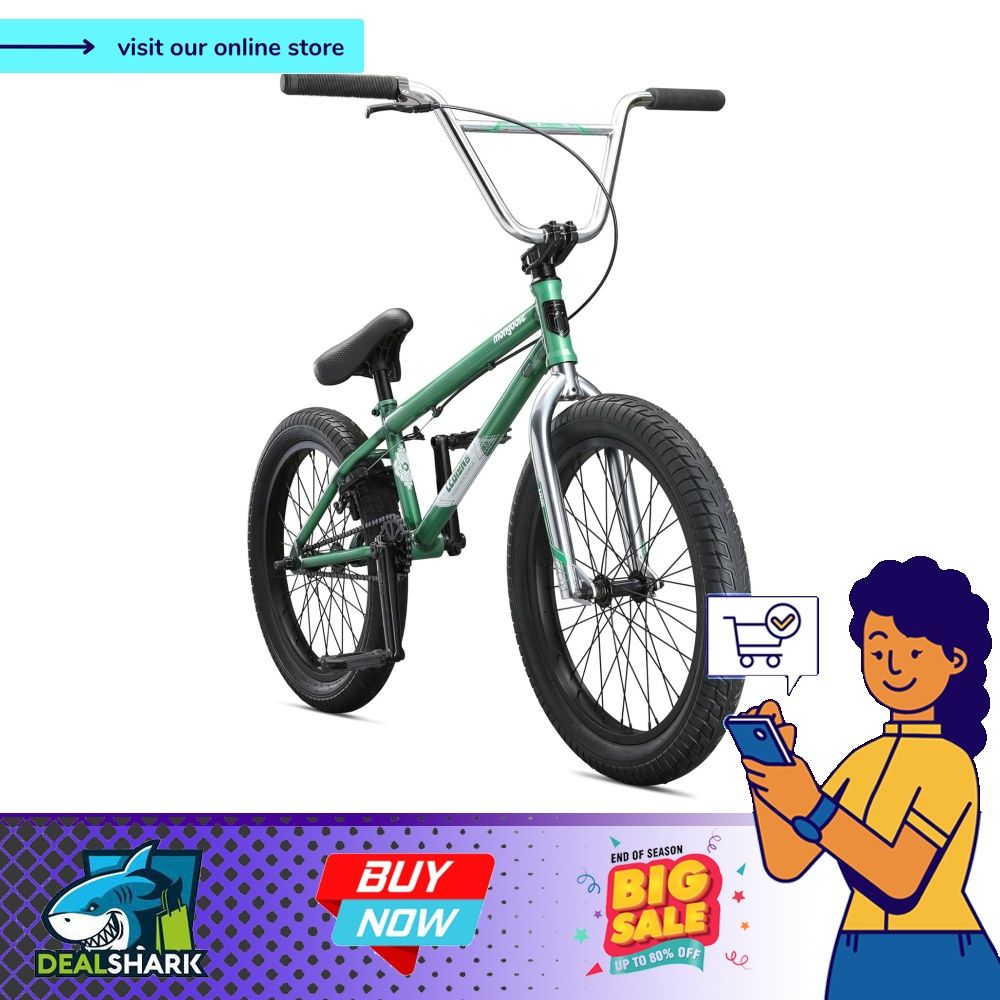 Mongoose Legion Freestyle BMX Bike Line for Kids Youth and Beginner Level to Advanced Adult Riders 20 Inch Wheels Steel Frame Multiple Colors