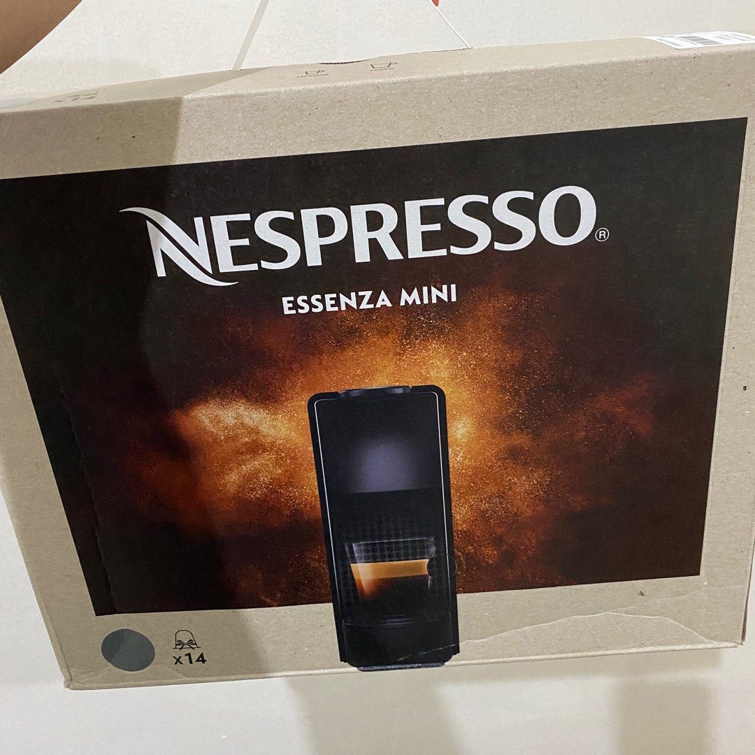 Nespresso Essenza Mini in Gray (Category: Coffee Machines & Makers) located in Manila. Submitted by caldobrianna (Listing ID 1298581396, Image 1). Description: Brand new/unused Still in box and booklets are complete Bought in Italy No warranty anymore. Will refund if defective upon purchase/testing out :) Specs: - Weight: 2.3 Kilogram - Removable water tank: 0.6 Litre - Used capsule container capacity: 6 - Dimensions (WxDxH): 11x20.5x32.5 - Press