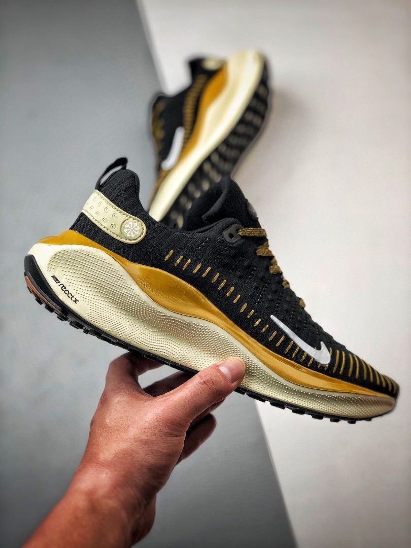 Nike ReactX Infinity Run 4 Black Bronzine running shoes