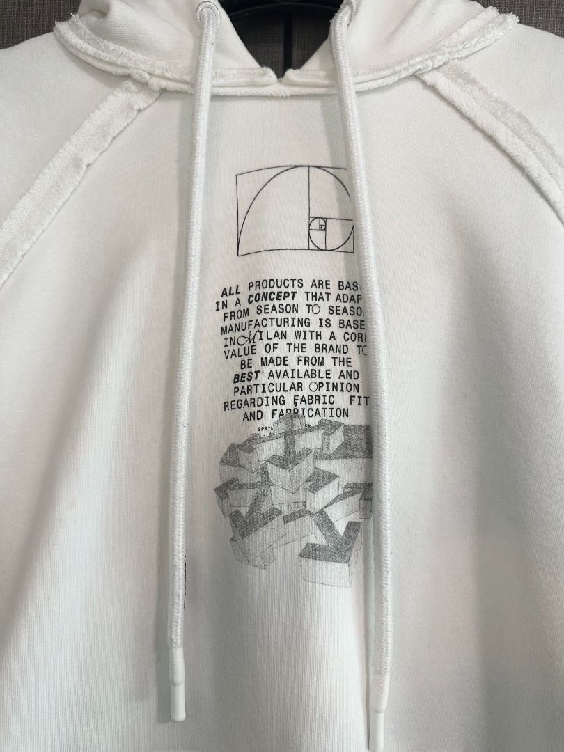 Off White Dripping Arrows Hoodie White
