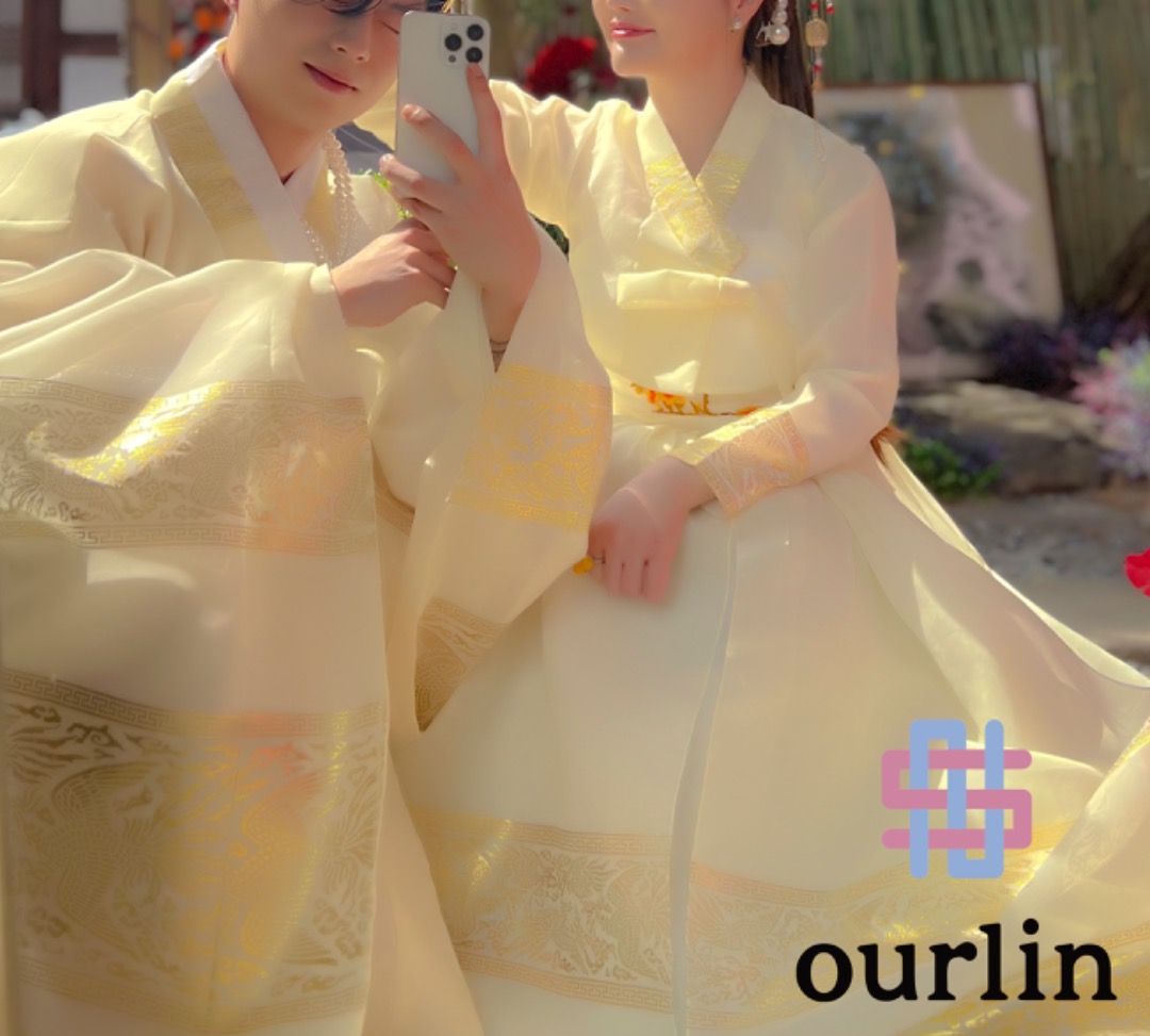 Yellow hanbok on sale