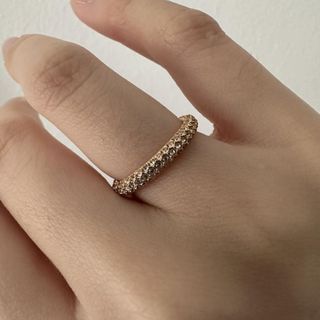 Pandora rosegold classic pave eternity ring in Rosegold new