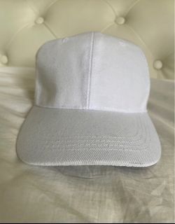 Plain White Baseball Cap