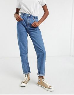 Pull&Bear Elastic High Waist Mom Jeans