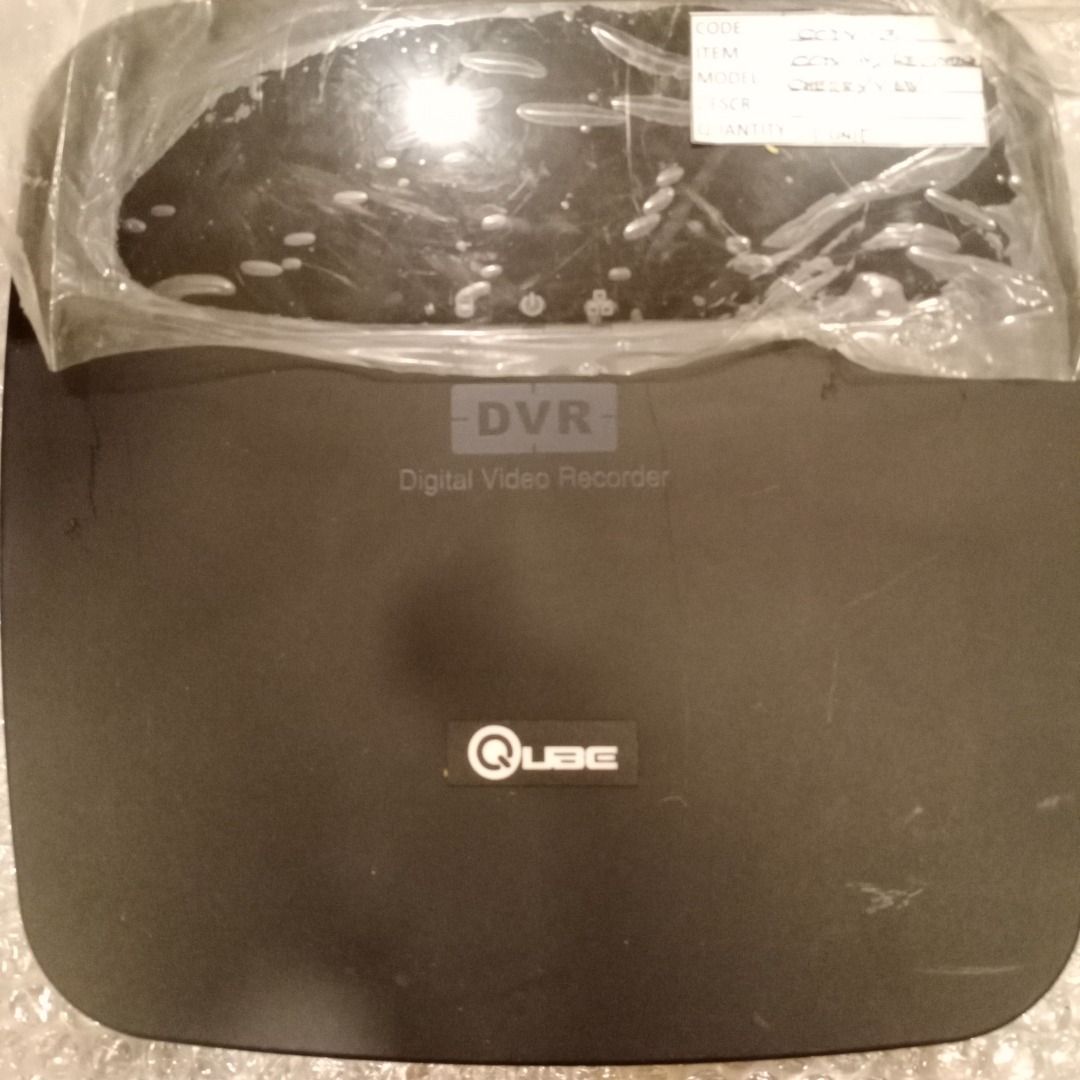 QUBE CCTV with Digital Video Recorder (Category: Security Systems & CCTV Cameras) located in Quezon City. Submitted by foxsquaredeals (Listing ID 1298473238, Image 2). Description: Used Original QUBE CCTV & DVR for Sale! Price: 1, 800 for set of 6 Quantity: 8 Cameras Remarks: Noticeable flaws, scratches and dent. Not tested. Available for viewing and testing for interested buyers. Reference: - Analog Cameras RFS: Used from previous business. Own 