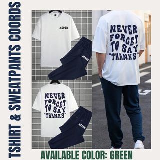Shein Men’s Slogan Graphic T-Shirt & Drawstring Waist Sweatpants