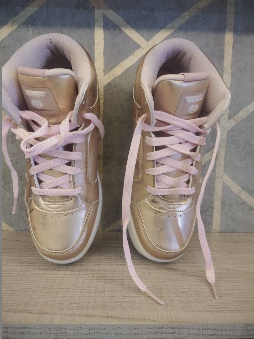 Skechers Energy Lights Girls Shoe rose gold and pink Women s Fashion Footwear Sneakers on Carousell