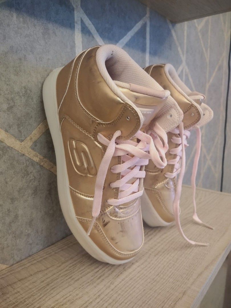 Skechers Energy Lights Girls Shoe rose gold and pink Women s Fashion Footwear Sneakers on Carousell