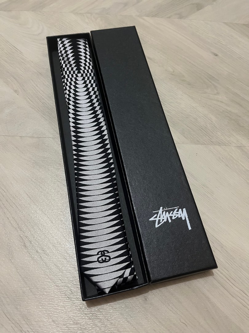 Stussy psychedelic silk jacquard tie 領帶, 他的時尚, 手錶及配件