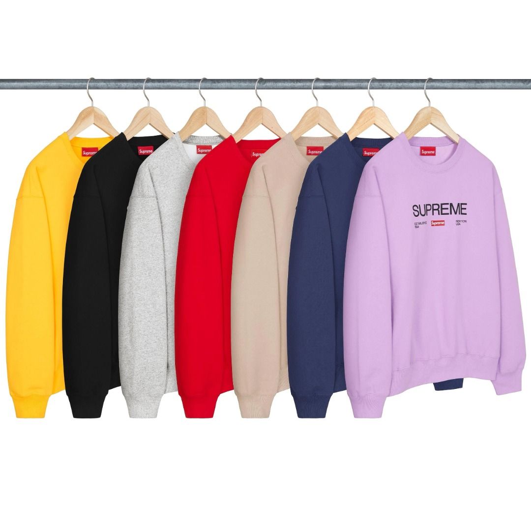 M】Supreme Cutout Logo Crewneck SS20