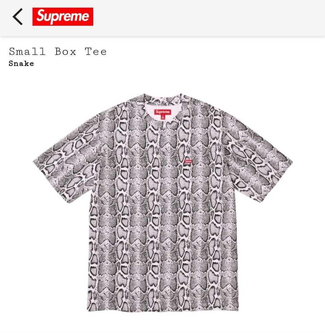 Supreme snake skin small box logo tee