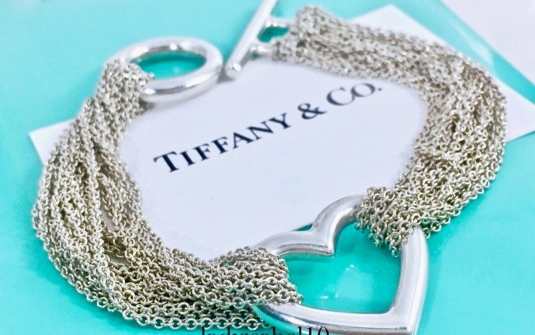 Tiffany multi strand heart necklace discount