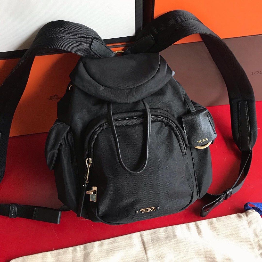 Tumi 100 Authentic Voyageur Sofia Small Backpack Black Nylon Women s