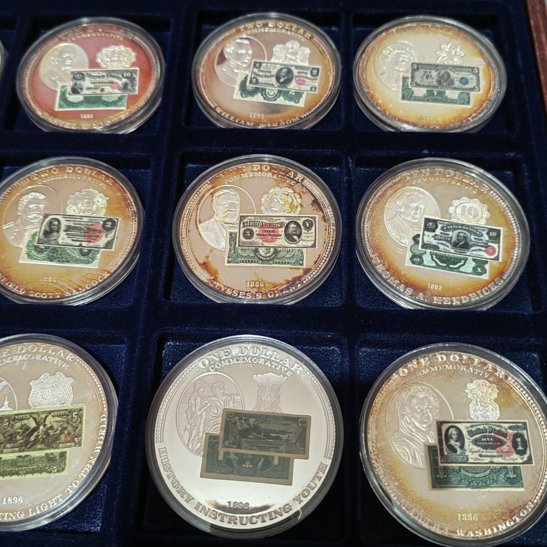 US Silver Certificate Medals (Category: Currency) located in Marikina City. Submitted by dlsctrading (Listing ID 1298519060, Image 3). Description: Collector's edition set. Silver Certificate medals in original presentation box, complete 12pcs each weighing 60grams Price is negotiable...