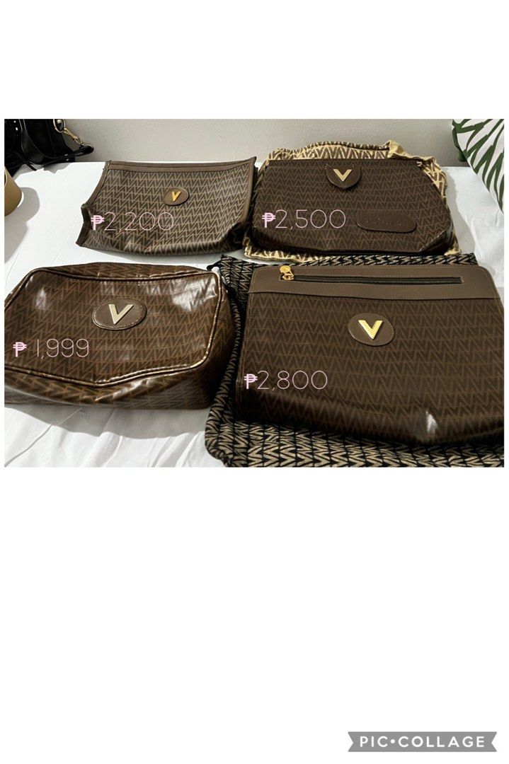 valentino pouches (Category: Luxury Bags & Wallets) located in Quezon City. Submitted by bags4ever (Listing ID 1298461941, Image 2). Description: valention pouches 1,999-2,800 ✅actual photo ✅onhand ✅ready for pick up/ deliver from japan for pick up: 25 roosevelt avenue,QC ☎️09230838055.