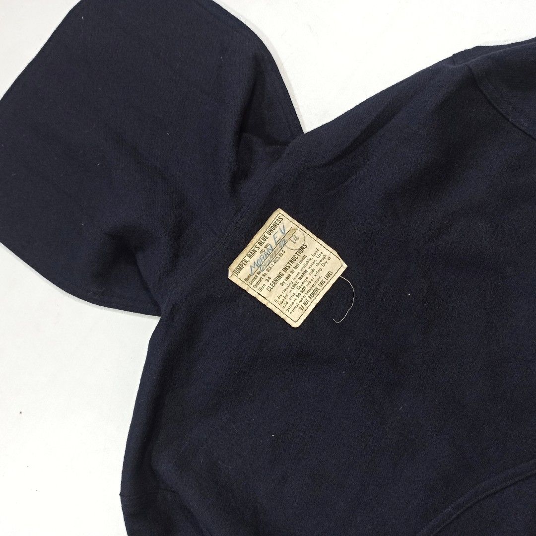 Vintage us navy Wool Jumper mans blue undress 70's I alpha industries buzz rickson real McCoy