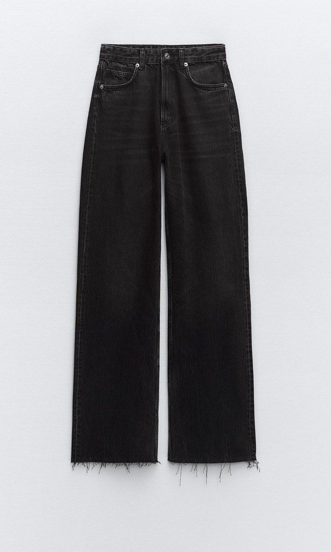 Zara TRF high rise wide leg jeans, Women's Fashion, Bottoms, Jeans