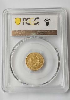1865 isabel 2 pesos pcgs genuine AU 50  spanish/Philippine antique gold coin