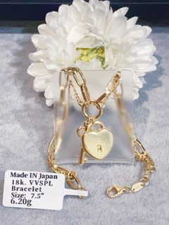 18K Japan Gold charms bracelet