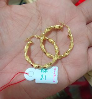 18k Saudi Gold Earing Loop