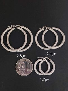18k Whitegold Loop Earrings