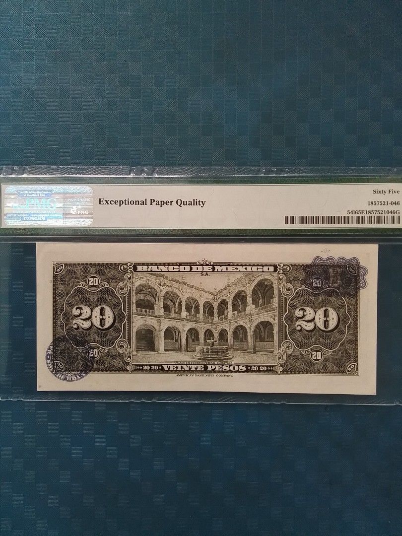 1965年墨西哥＄20 披索，PMG 65 EPQ。, 興趣及遊戲, 收藏品及紀念品, 錢幣- Carousell