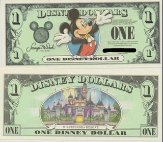 2003 $1 Disney Dollar
Mickey - Disneyland Resort