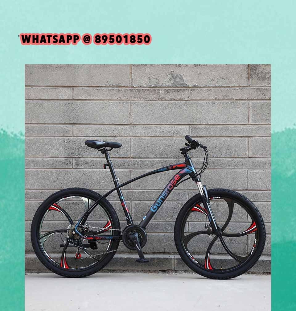 26 inch 21 Speeds 6 Blade Gunsrose Bike Full Suspension Mountain Bike MTB 26 27.5 29